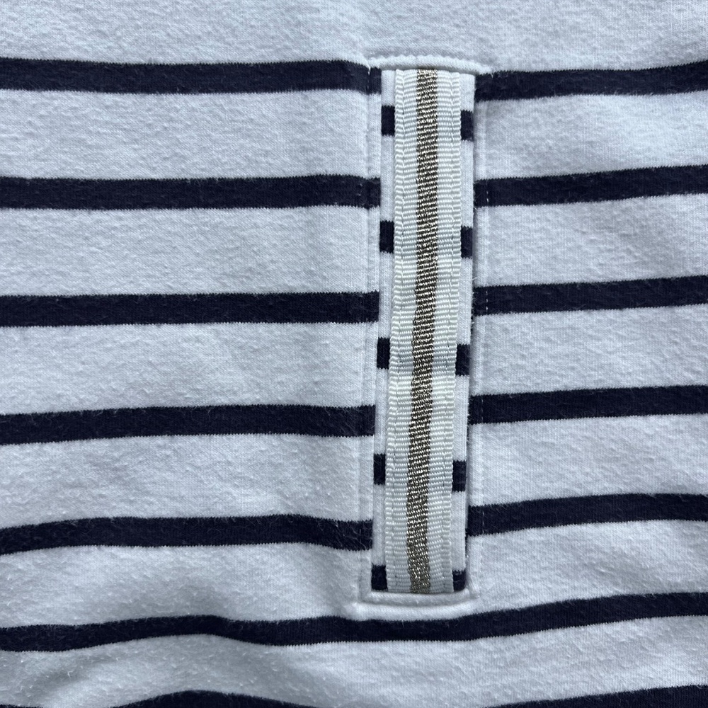 Lilly Pulitzer Women's Zip-Up Jacket, Navy Striped, Cotton, Size XXS - Picture 6 of 8